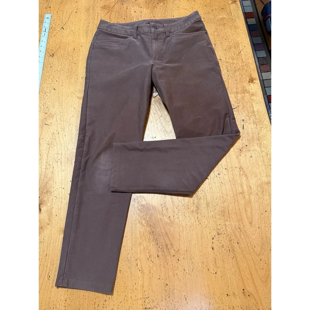 Lululemon Utilitech Slim Pant Size 30x28 Mens Brown 5 Pocket Casual Trousers